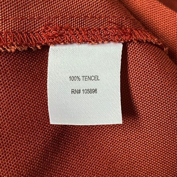 Worth New York Shirt Jacket Women S Terra Cotta Poet Sleeves Open Slit Back NWOT - Picture 9 of 14